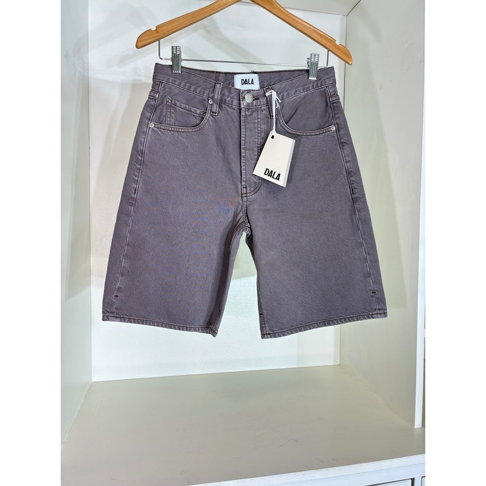Dala Isle Short Women W 27 Sparrow Purple Organic Cotton Denim Bermuda Shorts